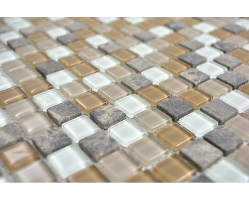 Glasmozaïek CM M435 Beige/bruin 30x30 Cm - Afbeelding 2