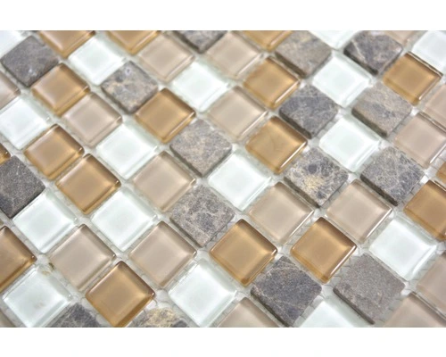 Glasmozaïek CM M435 Beige/bruin 30x30 Cm - Afbeelding 4