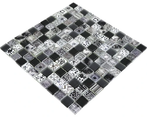 Glasmozaïek XCM JT03 Zwart 29,8x29,8 Cm - Afbeelding 6