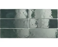 Wandtegel Handvorm Moss Green 6,5x20 Cm