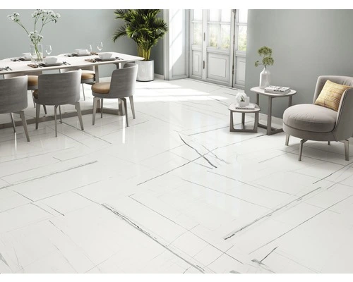 XXL Wand- En Vloertegel Scandium White Gepolijst 120x260 Cm 7 Mm - Afbeelding 4