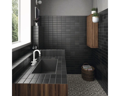 Wandtegel Handvorm Mali Volcano Black 7,5x20 Cm - Afbeelding 4