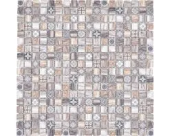 Glasmozaïek XCM RW89 Bruin 30x30 Cm