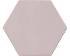 Wand- En Vloertegel Qroma Zeshoek Roze 10.1 X 11.6 Cm