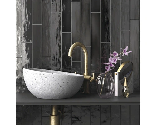 Wandtegel Handvorm Artcore Black 6 X 40 Cm - Afbeelding 2