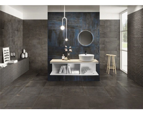 Wand- En Vloertegel Stonemetal Deep Black 20 90 X 90 Cm Gerectificeerd - Afbeelding 2