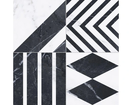 Wand- En Vloertegel Velvet Geo Negro 33,15x33,15 Cm