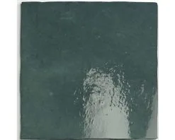 Wandtegel Handvorm Moss Green Groen 13x13 Cm