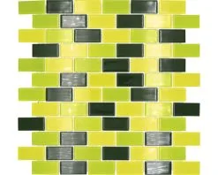 Glasmozaïek Crystal CM 4454 Groen Mix 32,7x30,2 Cm