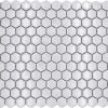 Keramisch Mozaïek Hexagon Uni Wit Glans 26x30 Cm