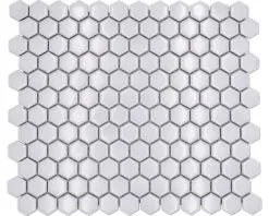 Keramisch Mozaïek Hexagon Uni Wit Glans 26x30 Cm