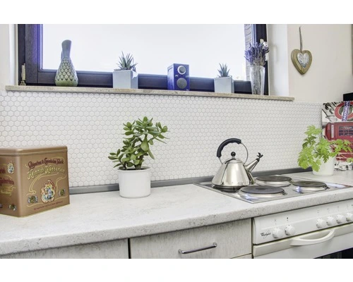 Keramisch Mozaïek Hexagon Uni Wit Glans 26x30 Cm - Afbeelding 9