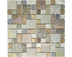 Natuursteen Mozaïek XSK 595 Steen/koper Mix 30x30 Cm