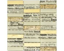 Glasmozaïek City 29 Goud 30x30 Cm