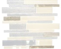 Glasmozaïek CM GV24 Beige/grijs 28,6x30 Cm