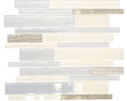 Glasmozaïek CM GV24 Beige/grijs 28,6x30 Cm