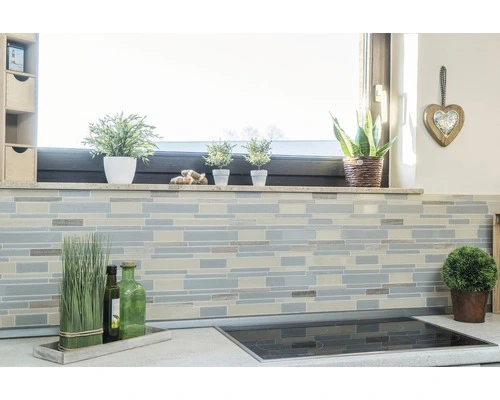 Glasmozaïek CM GV24 Beige/grijs 28,6x30 Cm - Afbeelding 3