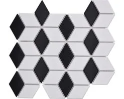 Keramisch Mozaïek POV 09 Zwart/wit 26,6x30,5 Cm