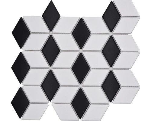 Keramisch Mozaïek POV 09 Zwart/wit 26,6x30,5 Cm