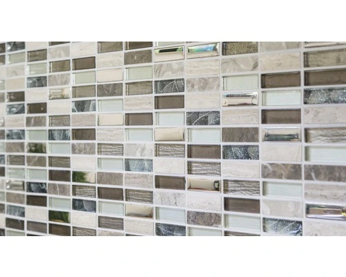 Glasmozaïek XCM SM68 Wit/beige/bruin 29,8x30,4 Cm - Afbeelding 4