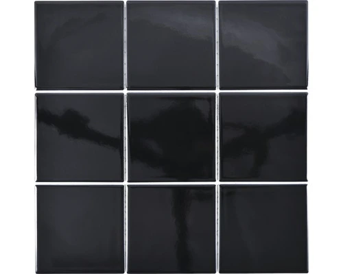 Keramisch Mozaïek CQ 120 Uni Zwart Glans 30x30 Cm