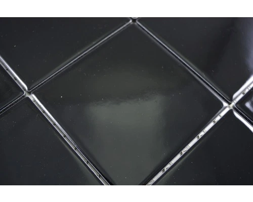 Keramisch Mozaïek CQ 120 Uni Zwart Glans 30x30 Cm - Afbeelding 3