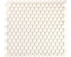 Keramisch Mozaïek CU K220 Knop Uni Wit 31,5x29,4 Cm Antislip