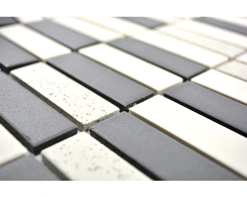 Keramisch Mozaïek CU ST210 Zwart/crème 30x30 Cm Antislip - Afbeelding 3