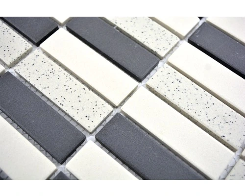 Keramisch Mozaïek CU ST210 Zwart/crème 30x30 Cm Antislip - Afbeelding 4