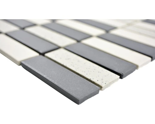 Keramisch Mozaïek CU ST210 Zwart/crème 30x30 Cm Antislip - Afbeelding 2