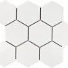 Keramisch Mozaïek HX 100 Hexagon Uni Wit Glans 25,6x29,6 Cm