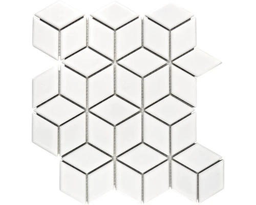 Keramisch Mozaïek POV 02 Uni Wit 26,6x30,5 Cm