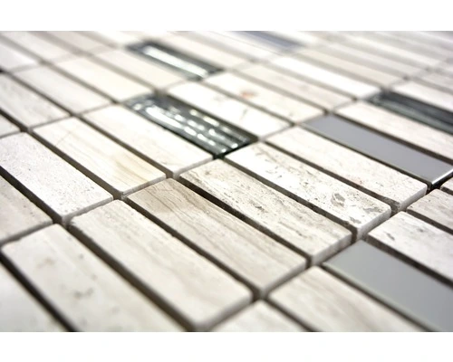 Natuursteen Mozaïek XNM SM67 Grijs/wit 29,8x30,4 Cm - Afbeelding 3