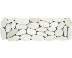 Natuursteen Mozaïek BO IN10KS Kiezel Wit 10x30 Cm