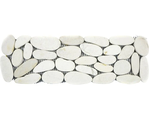 Natuursteen Mozaïek BO IN10KS Kiezel Wit 10x30 Cm