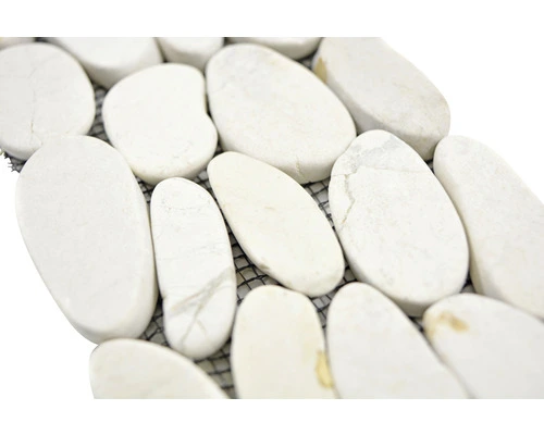 Natuursteen Mozaïek BO IN10KS Kiezel Wit 10x30 Cm - Afbeelding 3