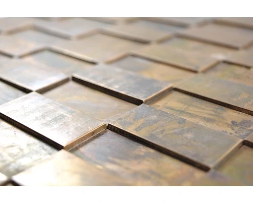 Metaalmozaïek XK3DR16 Rechthoek Koper 28x29 Cm - Afbeelding 3
