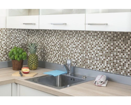 Glasmozaïek Crystal XCM M820 Beige Mix 30,5x32,5 Cm - Afbeelding 3